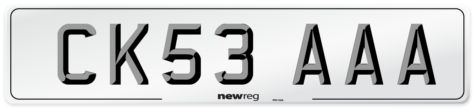 CK53 AAA Number Plate from New Reg